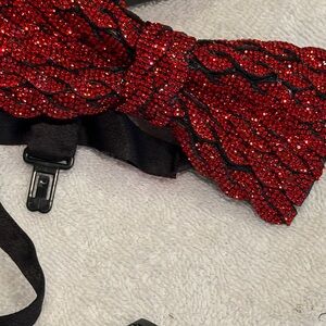 NY Collection Red and Black Bow Tie